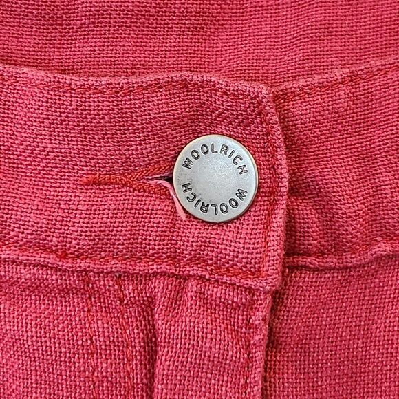 Woolrich Skirt Womens 10 A-Line Wild Cherry Pink Red Modest Academia 100% Cotton - Picture 4 of 9